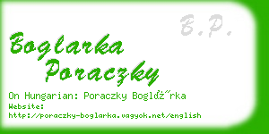 boglarka poraczky business card